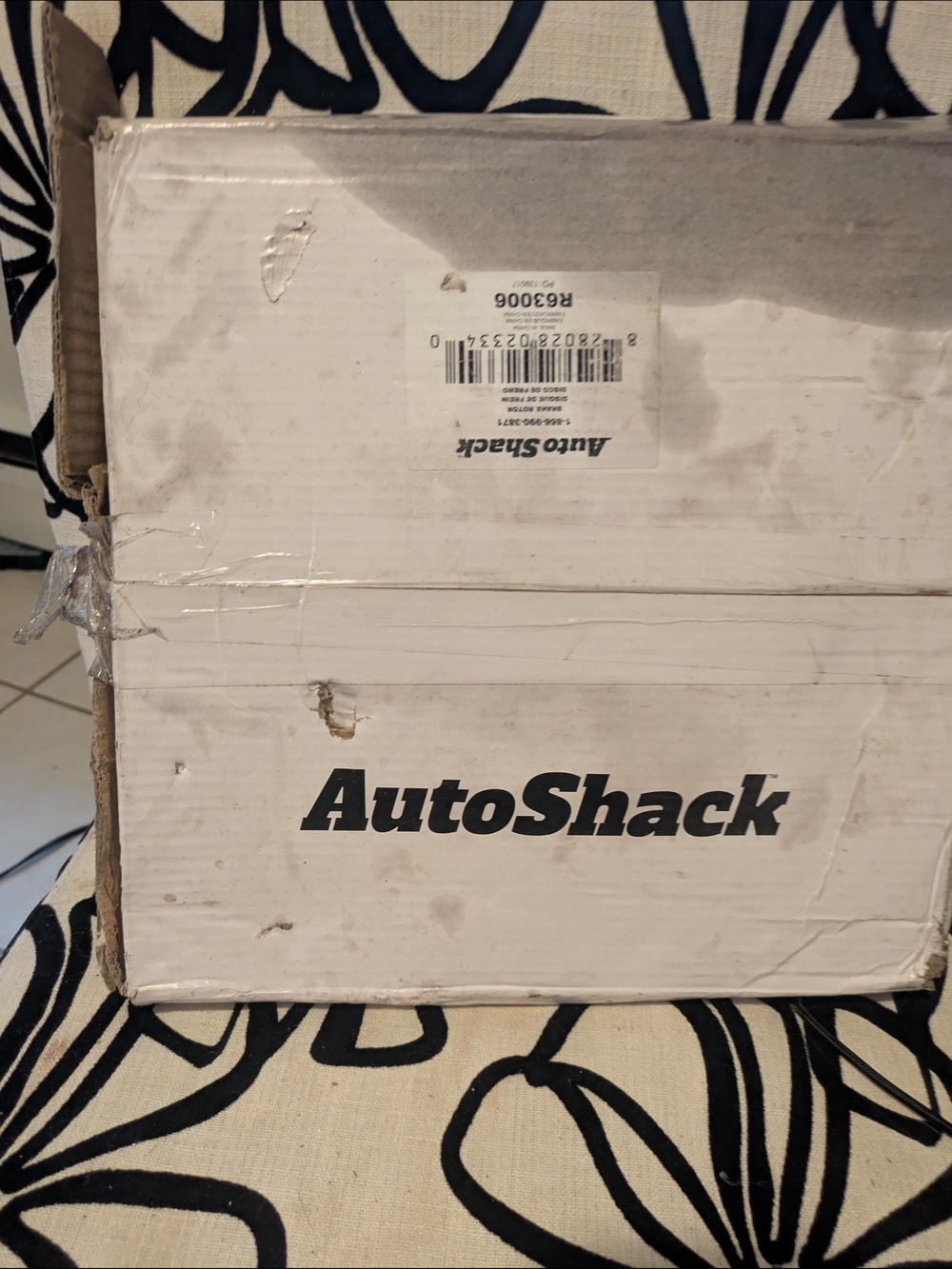 AutoShack Branded White Cardboard Shipping Box